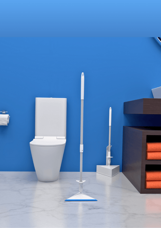 Pottymop: The Worlds First Mini-Bathroom Mop & Holder System for Quick and Easy Bathroom Cleaning - Pottymop