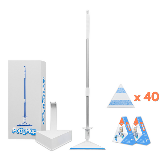 Pottymop™  Mini Bathroom Mop & Holder System